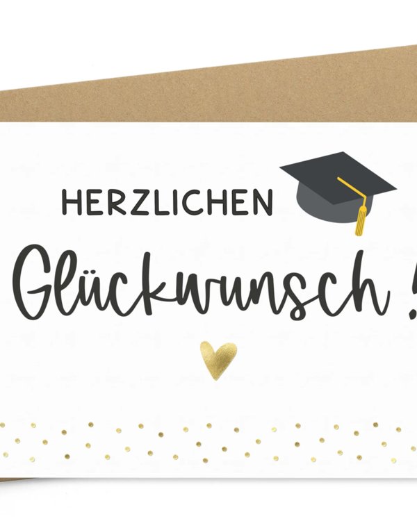Glückwunschkarte mit College Hut | © RÖSLE GROUP